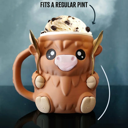 Cow Ice Cream Mug Holder